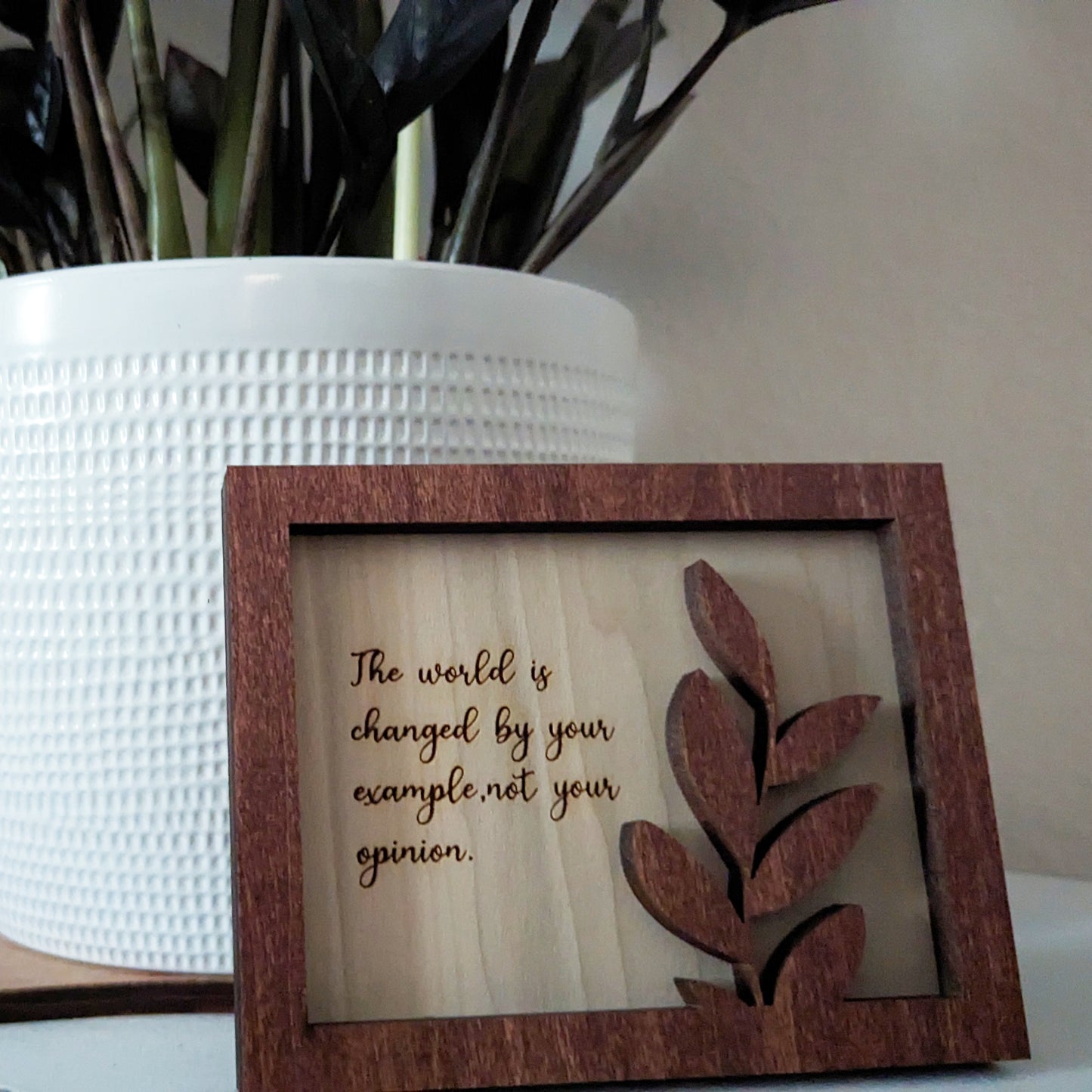 Engraved Display Art: Inspirations (Layered Wooden Desk Decor)